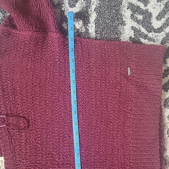 𝅺HOLLISTER Oversized Burgundy Sweather US L - Picture 7 of 10